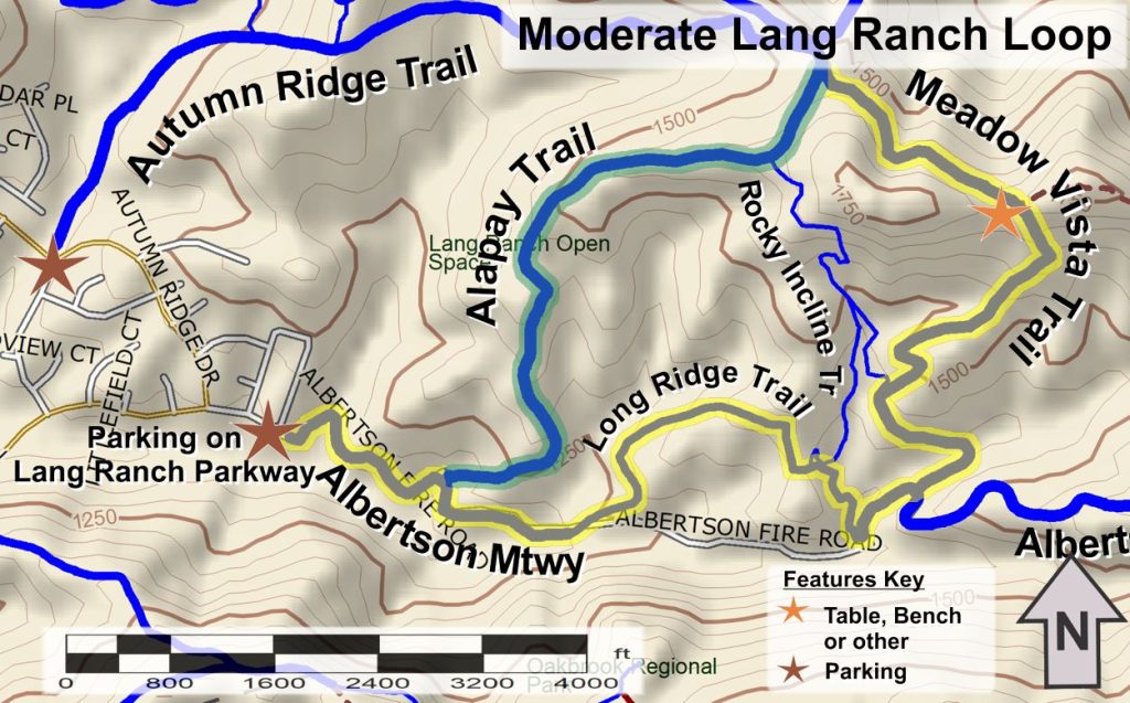 It’s New Map Monday in Lang Ranch Moderate Lang Ranch Loop Conejo