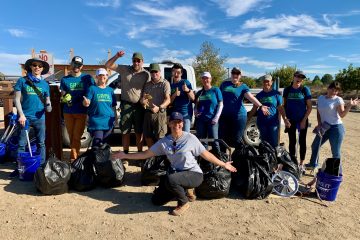 Sage Publishling volunteers at Conejo Canyons Trailhead Newbury Park, CA with COSF and COSCA